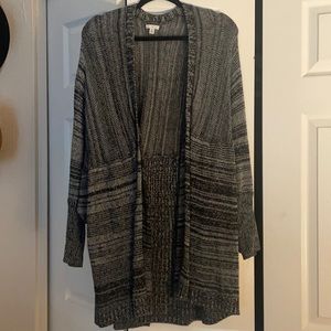 BP Gray/Black Mid-Length Cardigan, Size XL